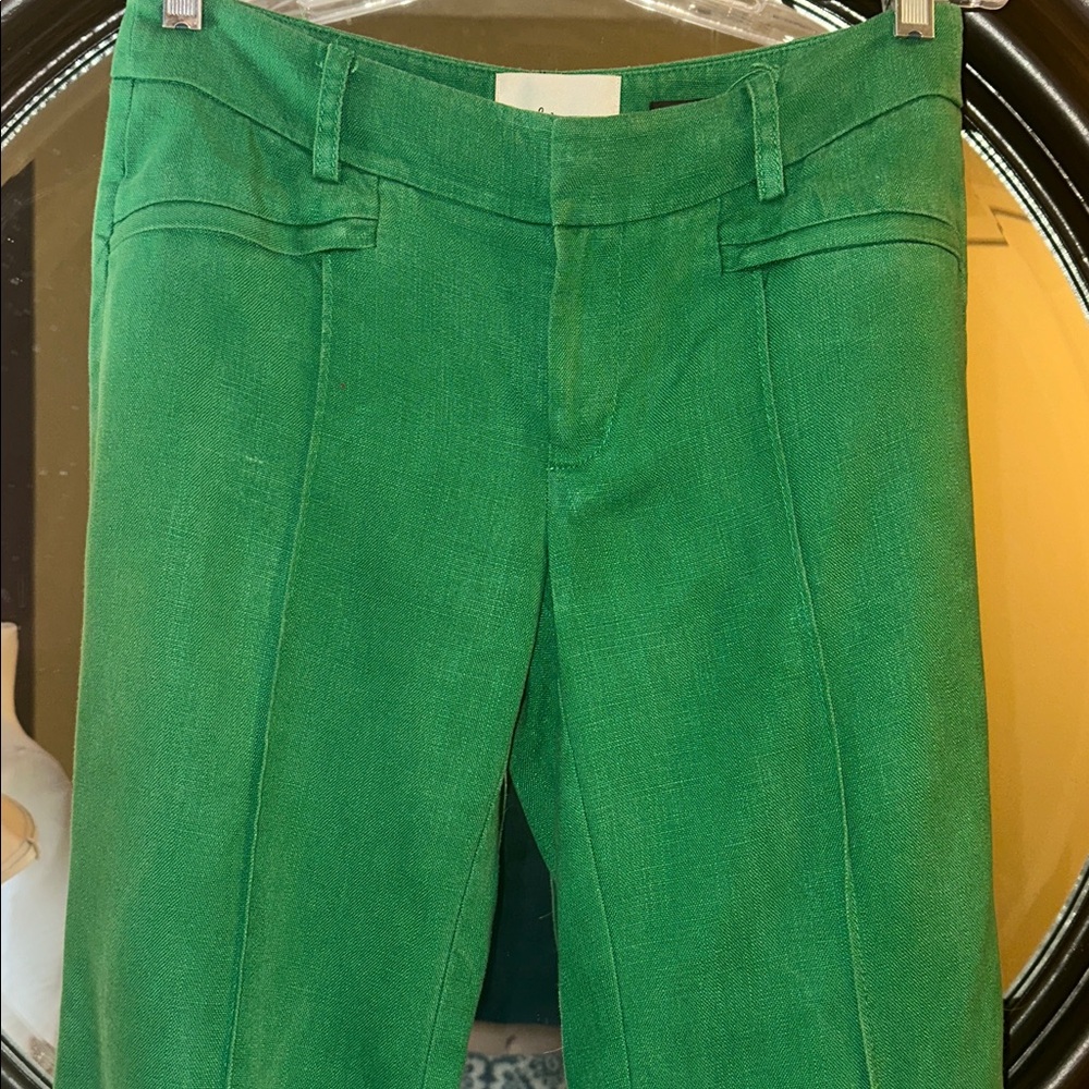 🍀Anthropologie Elevenses The Brighton Linen pants - Picture 2 of 6